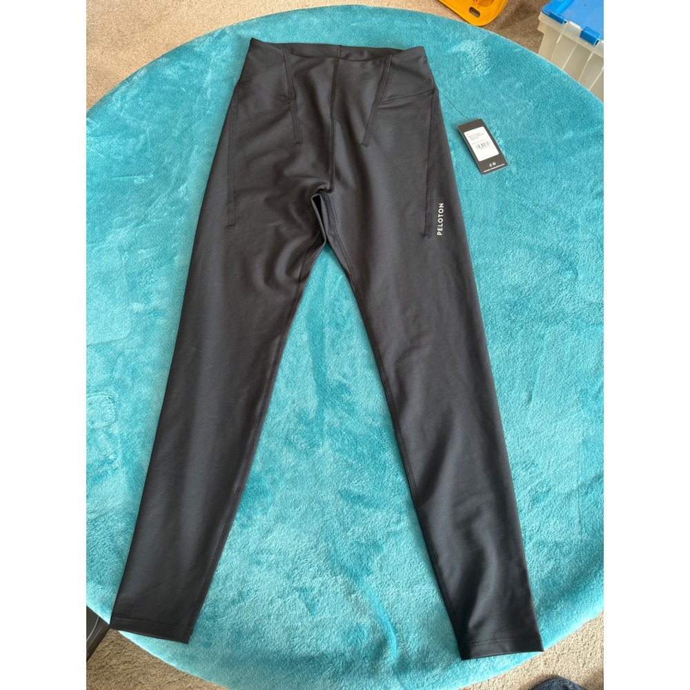 Peloton Merit Zigzag Taping Corsetry Tight 246 Black High Rise Leggings WB01205